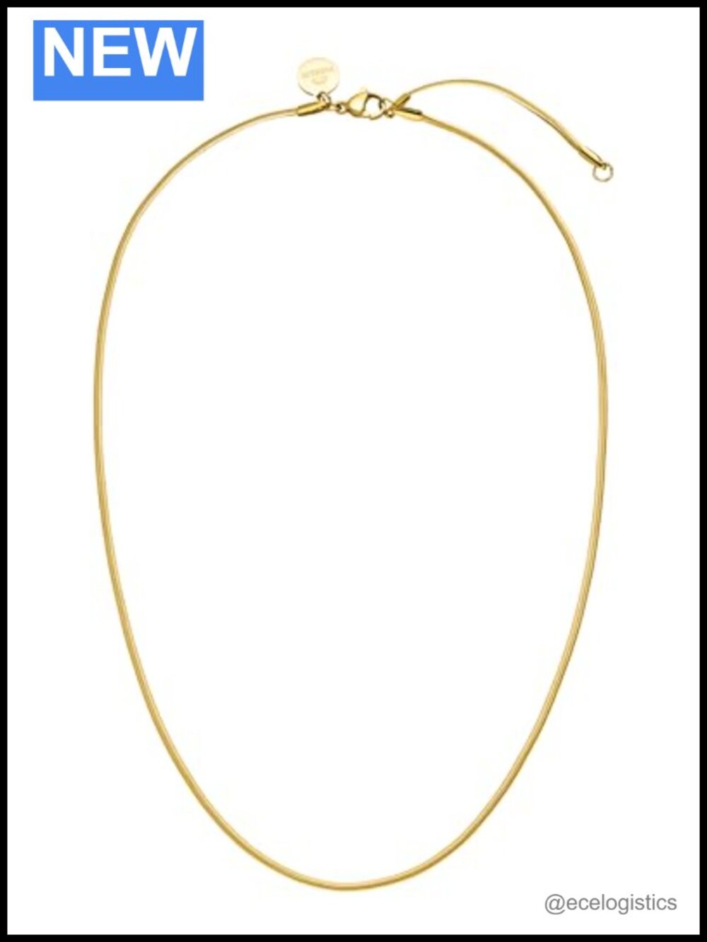 Stainless Steel Necklace Adjustable 15.75-17.72" Waterproof Layering Chain